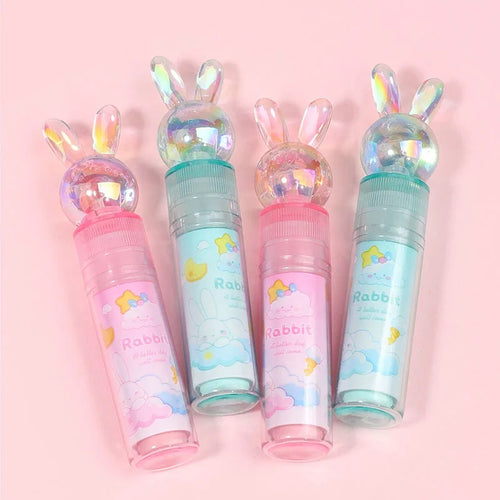 1 Piece Cute Kawaii Crystal Rabbit Lipstick Rubber Stationery School Office Supply Creative Novelty Pencil Eraser Novelty Pretty