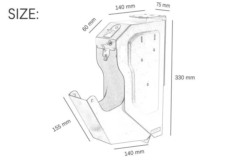 Fingerprint/Password Gun Safes Pistol Safe Box Steel Gun Box Security Guns Fingerprint Password Unlock Anti-Burglary With Keys