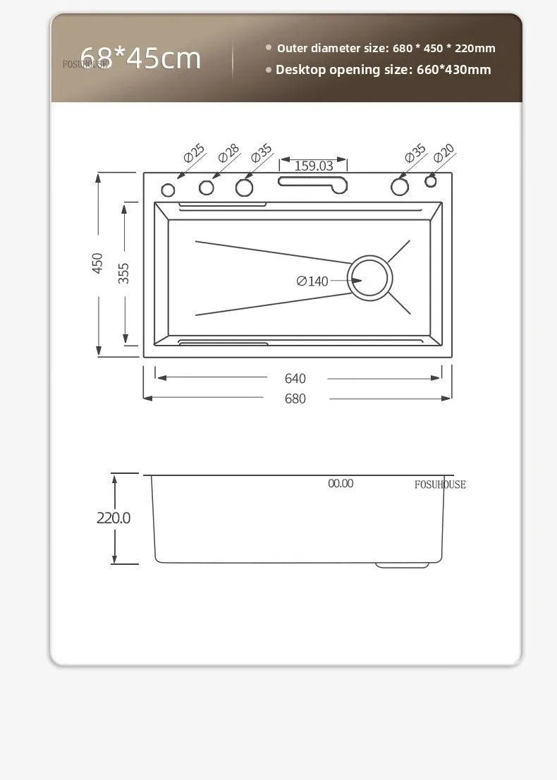 Modern Kitchen Sink Smart Digital Display Single Slot with Cup Washer Stainless Steel Luxury Design for Apartments