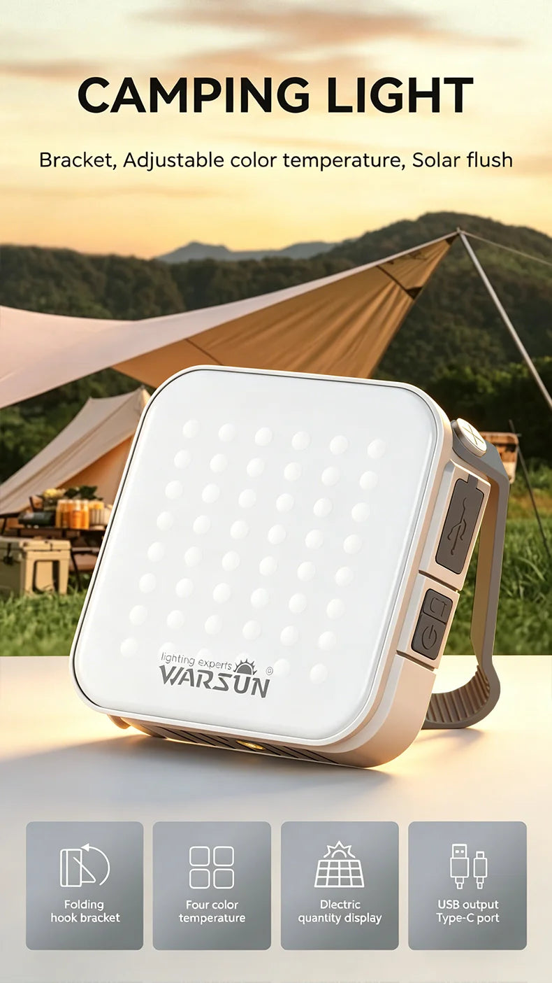 Warsun CP36 Camping Lights SMD Rechargeable Outdoor Hanging Lights Portable Fill Light Work Maintenance Lighting