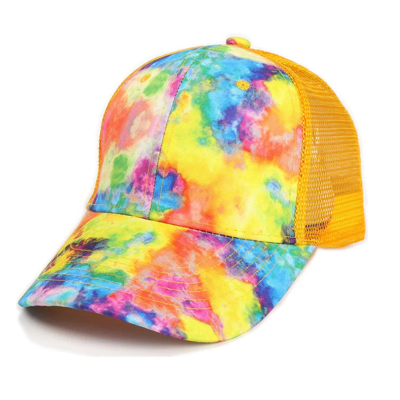 New Fashion Colorful Tie-dye Baseball Cap Spring Men's and Women's Trend Lovers Hat Outdoor Sports Adjustable Sun Graffiti Bones