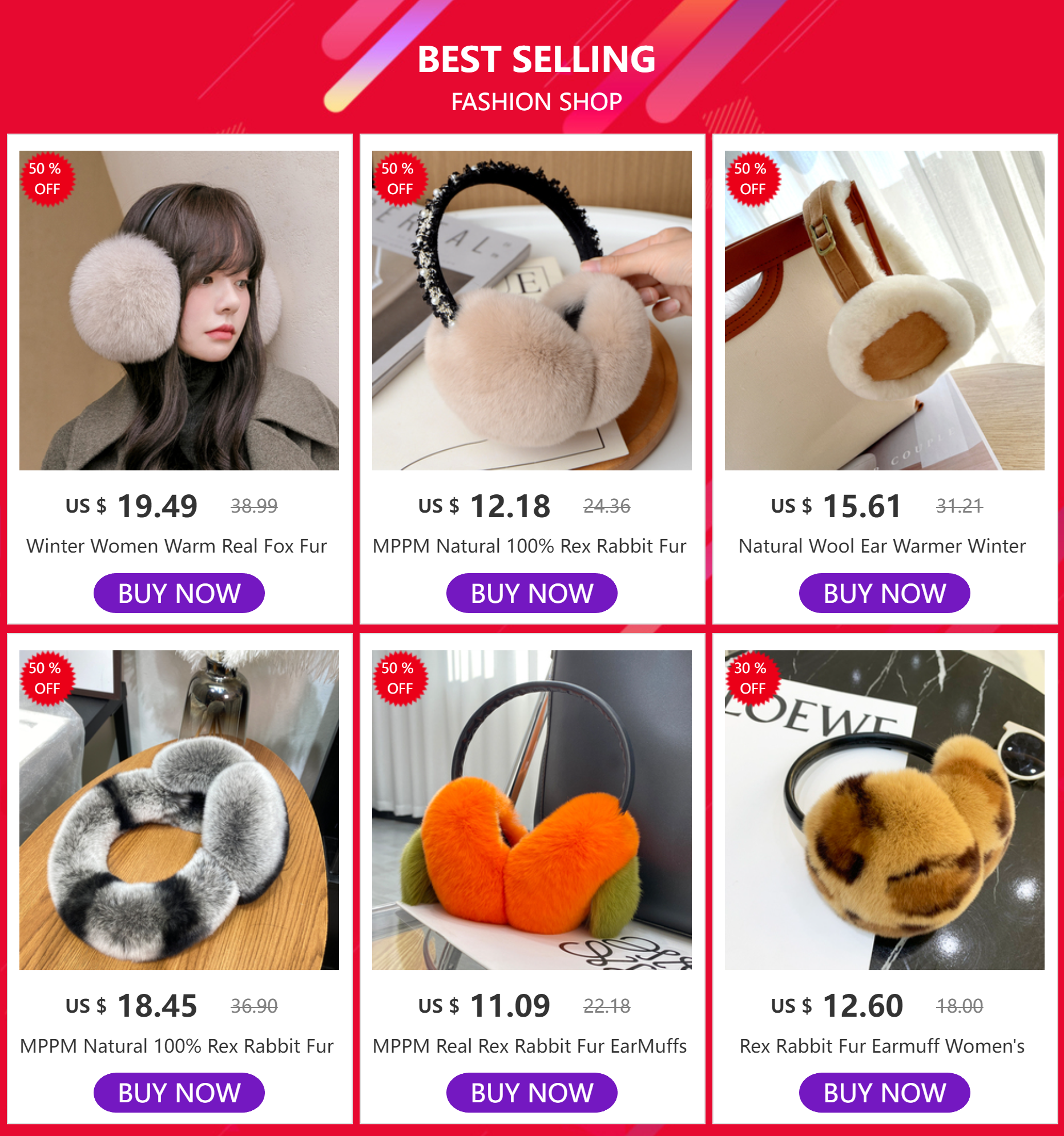 Natural 100% Rex Rabbit Fur Earmuffs Women Fashion Men Warm Russia Winter Real Fur Earmuffs Children Ear Cover fur Earlap Girl
