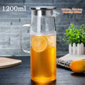 Heat Resistant Glass Cold Water Jug, Fruit Juice Pitcher, Coffee, Afternoon Tea, Flower Tea Pot, Large, Household Drinkware