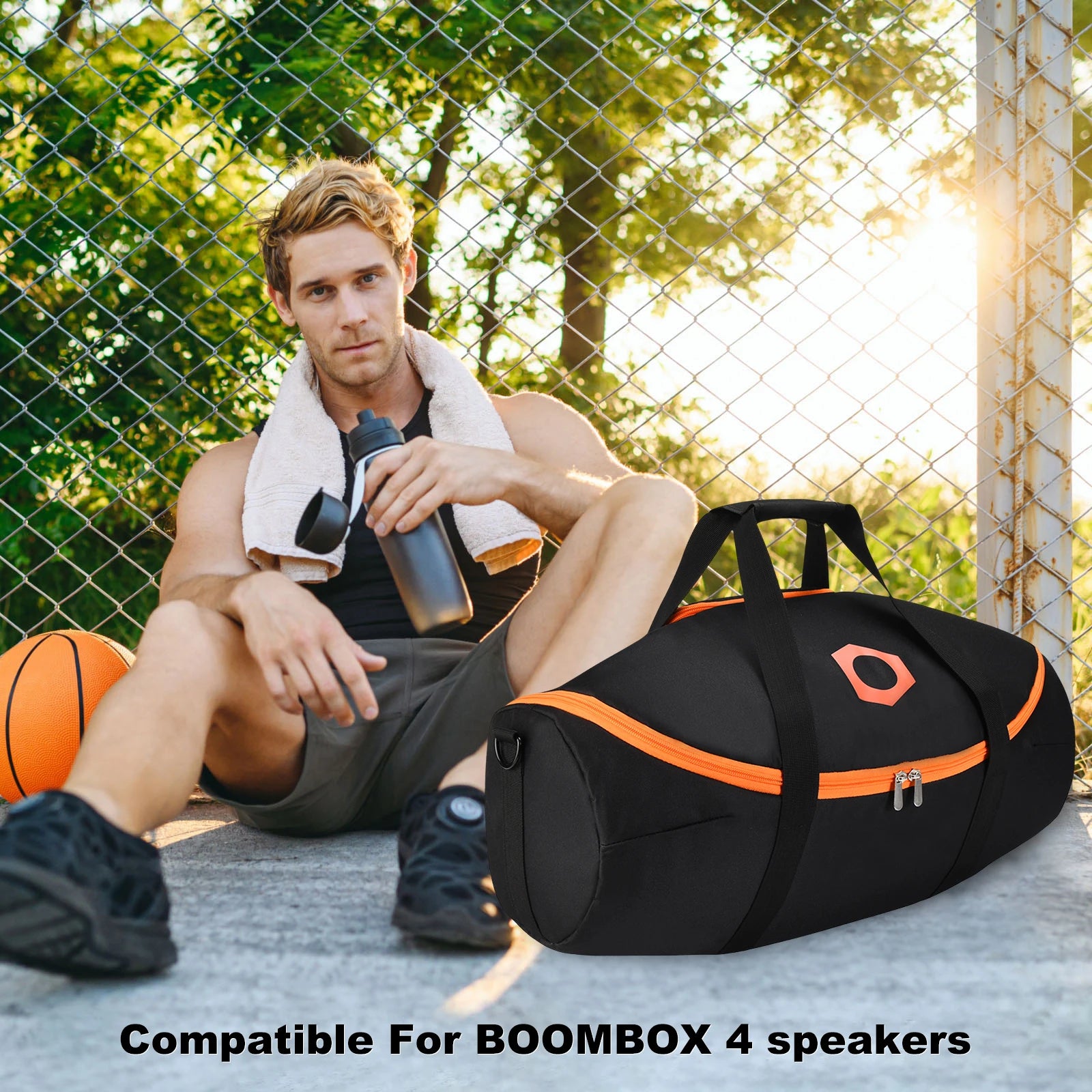 Travel Carrying Bag with Detachable Strap Carrying Strap Storage Case Compatible for JBL Boombox 4