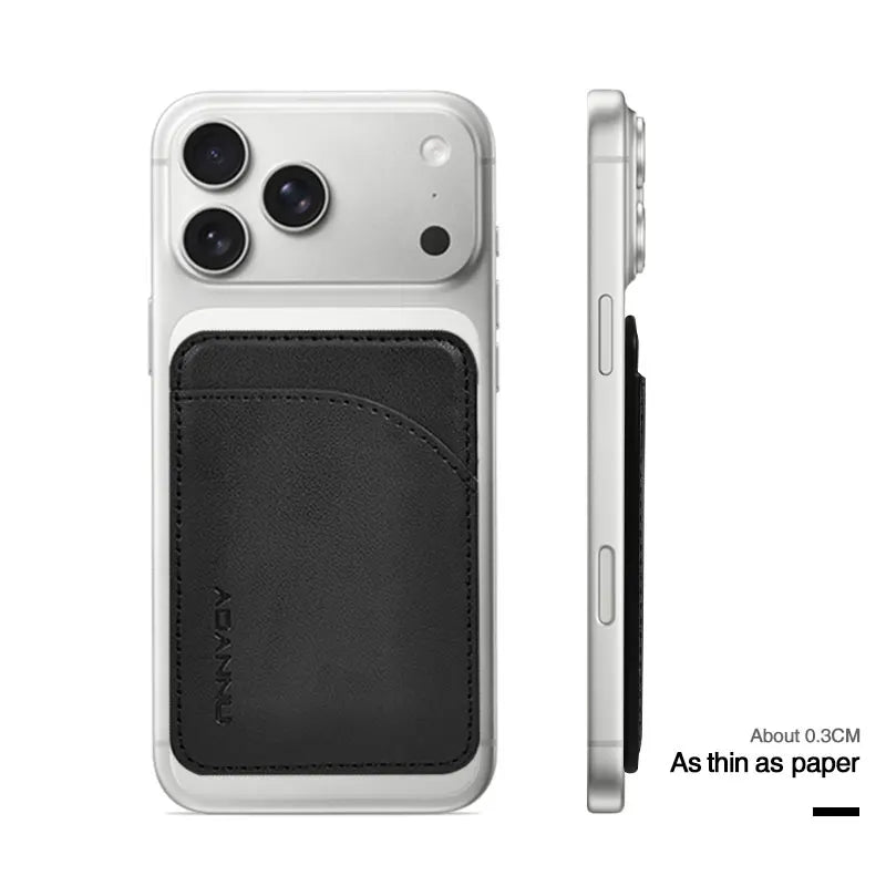 ADANNU Ultrathin Leather Wallet Magnetic Card Holder For IPhone 16 15 Plus 14 13 12 17 18 Pro Max For Magsafe Phone Card Holder