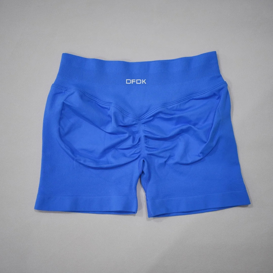 DFDK 2026 New Women Scrunch Butt Yoga Shorts High Waist Hip Lifting Push Up Squat Proof Sports Shorts Gym Workout Running Fitnes