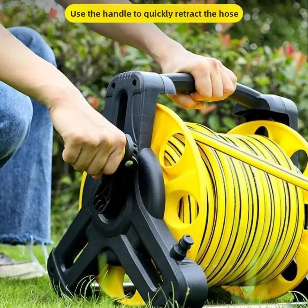 Car Wash Garden Irrigation Pipe Plant Flowers Heavy Duty Cart Portable Garden Hose Reel PVC Water Hose Pipe Reel with Cart