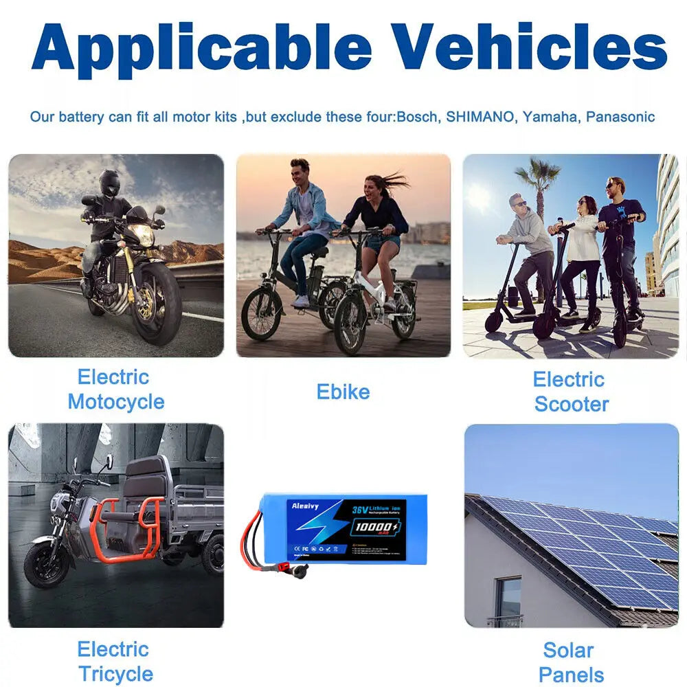 10S5P 36V 16000mAh Electric Scooter Lithium Battery 18650 Battery Pack 36V 12/16/20Ah Electric Scooter Electric Scooter Battery
