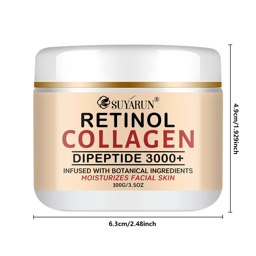 SUYARUN Retinol Collagen Face Cream Hydrating Moisturizing Anti-Aging Wrinkle Firming Night Cream for All Skin Types.