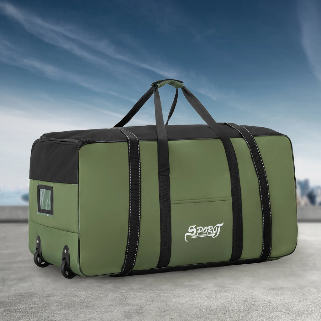 Outdoor Camping Picnic Equipment Storage Box, Tent Supplies Storage Box with Wheels, Large-Capacity Oversized Travel Bag