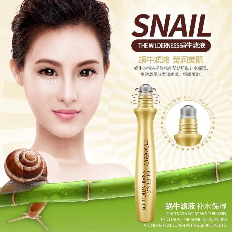 ROREC Hyaluronic Acid Snail  Eye Serum Essence Dark Circle Firming  Eyes Cream  Anti Wrinkle Korean Cosmetics Skin Care