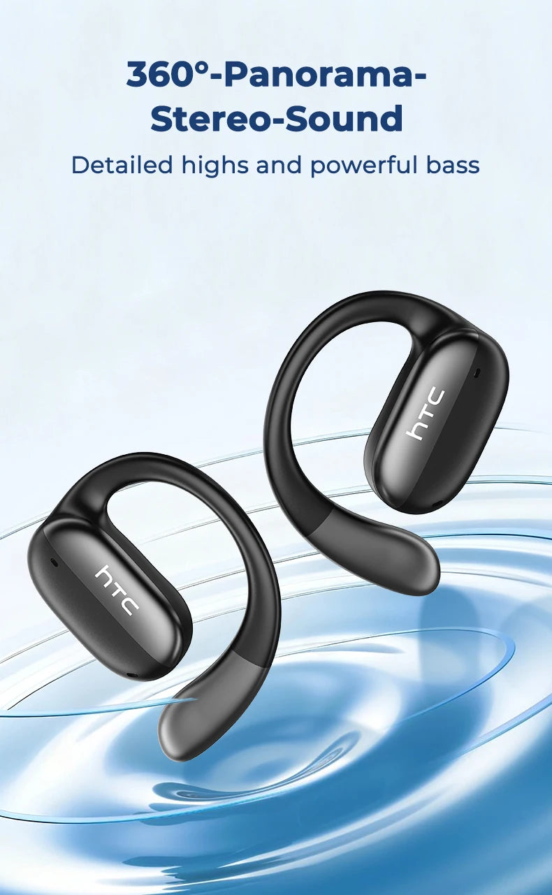 Bluetooth Headset Surround Sound Hi-Fi Stereo Comfort Fit Lightweight Open Ear for Sport Running HTC NE58 Wireless Earbuds