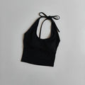Women's Slimming Halter Neck Tube Top Yoga Vest One Cup Back Sling Fixed Gather Gym Outerwear for Summer Sexy Fitness Bras