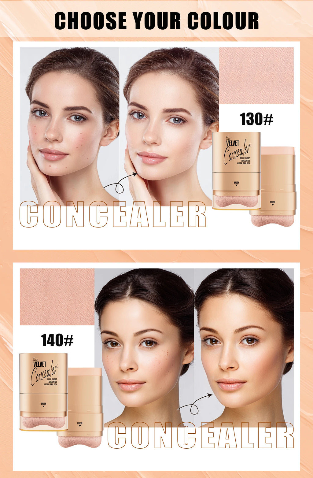 Four-Color Concealer to Cover Dark Circles, Tattoos, Acne Marks, Facial Concealer, Contouring, Waterproof Foundation, Beauty Makeup