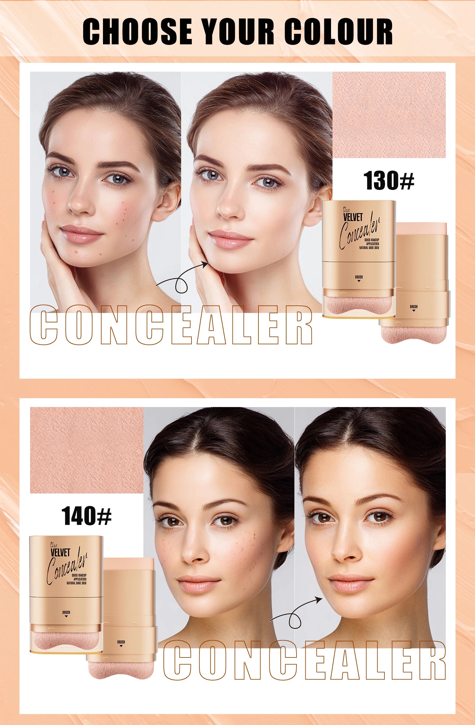 Four-Color Concealer to Cover Dark Circles, Tattoos, Acne Marks, Facial Concealer, Contouring, Waterproof Foundation, Beauty Makeup