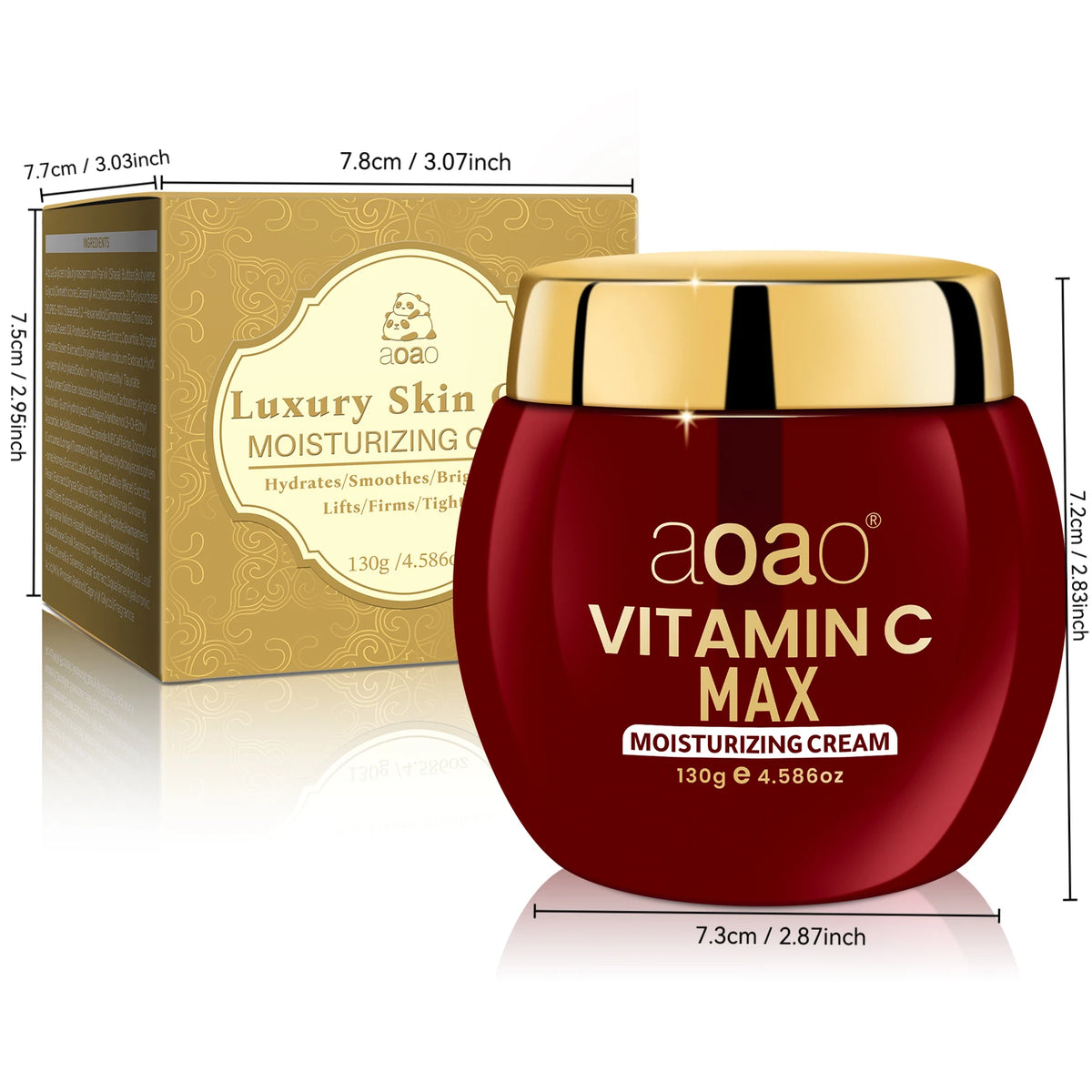 Vitamin C Face Cream,Brighten Skin & Firm,Day Night Hydrating Moisturizing Facial Cream For Face Skin Care 130g/4.586oz