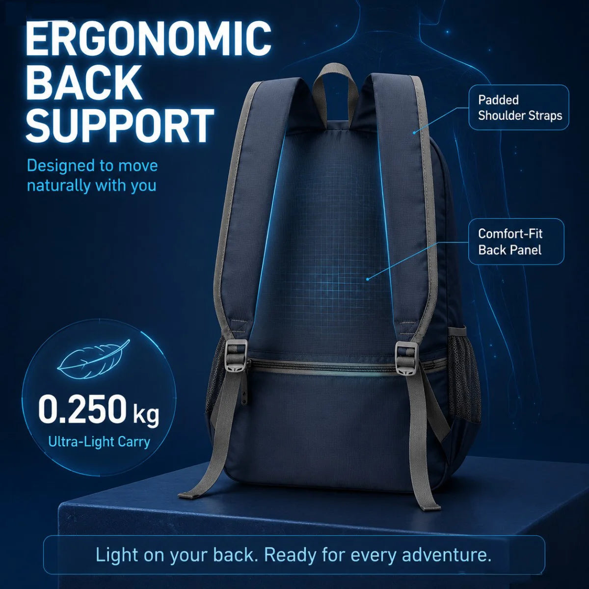 Men's Waterproof Outdoor Backpack Lightweight Hiking Bag Large Capacity Foldable Camping Travel Backpack for Men Organizer Bags