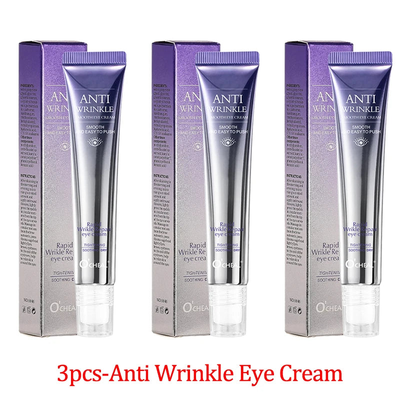 Improve Wrinkle Dark Circle Eye Cream Roller Massager Firming Moisturizing Eye Bags Hyaluronic Acid Eye Skin Care Products