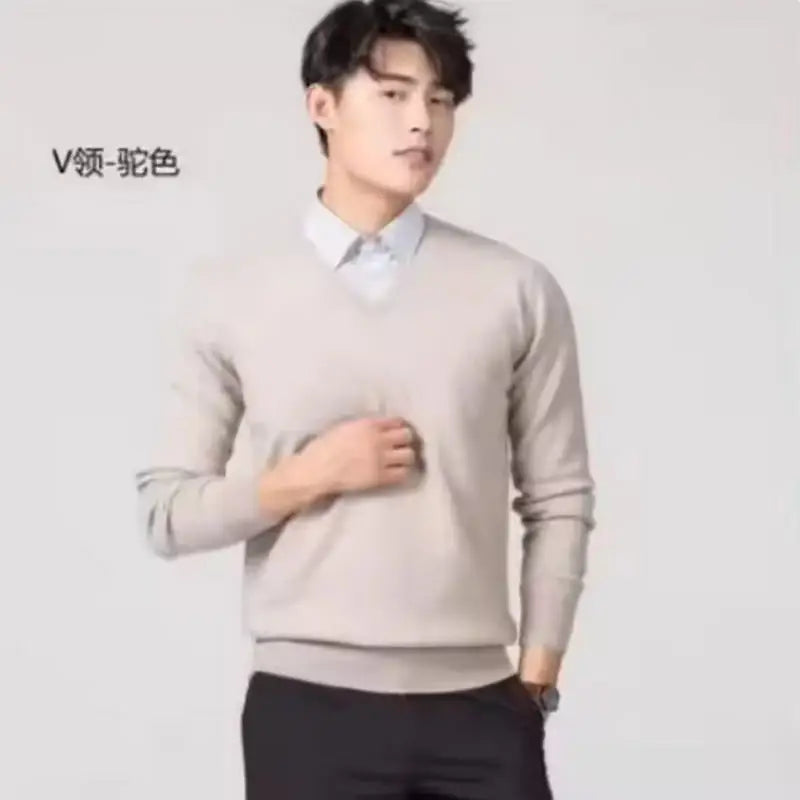 Cashmere Cotton Blended Thick Pullover Men Sweater 2025 Autumn Winter Jersey Hombre Jumper Pull Homme Hiver Knitted Sweaters