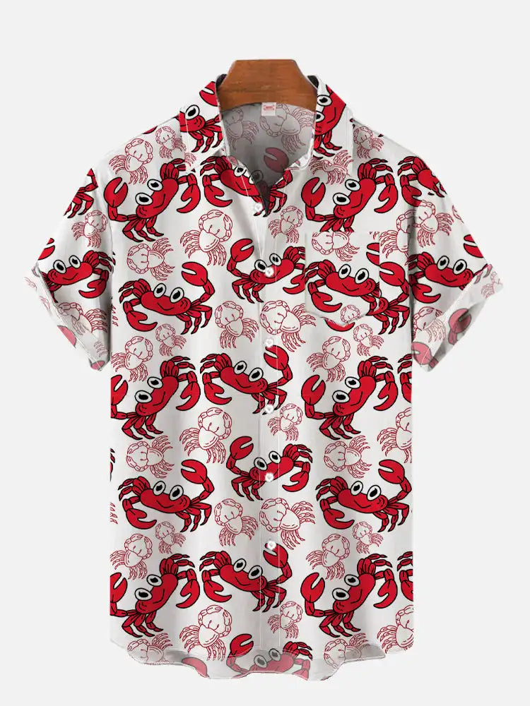 2024 Cute Cartoon Graphic 3D Print Shirts For Men Fashion Hawaiian Shirt Beach Blouses Short Sleeve Vocation Lapel Shirt for Boy