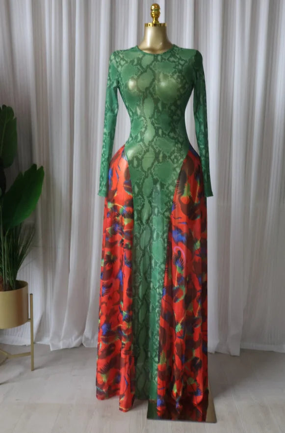 CM.YAYA Women O-neck Long Sleeve Big Swing A-line Maxi Dress 2026 Spring Evening Sexy Parties Vacation Long Dresses Vestidos