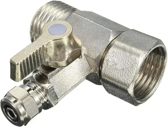 RO Feed Water Adapter 1/2\" To 1/4\'\' With Shut-Off Ball Valve Tap Tee B Cold Hot Water Pipes Home Accessories