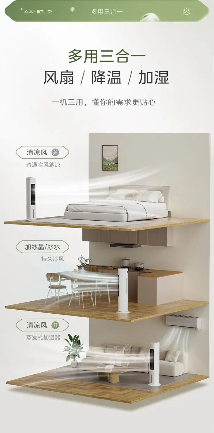 Home Cooling Fan: Evaporative Water Air Conditioner, Cooling Air for Bedroom