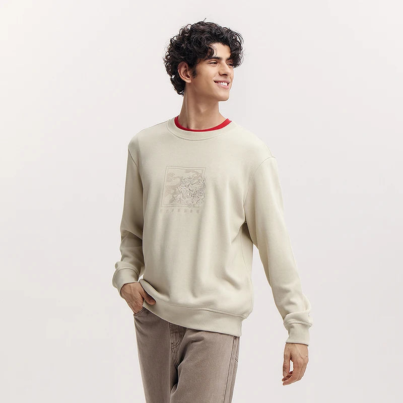 Semir Pullover Sweatshirt Men 2025 New Spring Couple's Outfits Chinese Style Embroidery New Year Couple's Costume
