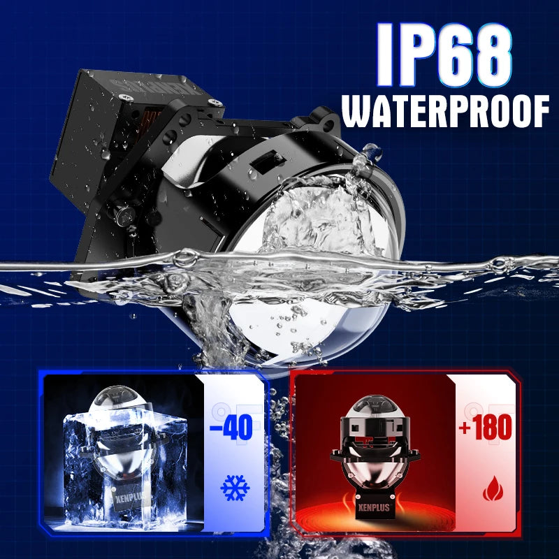 Hot Sale Xenplus High Quality Car Headlamp Lp37 180w 50000lm 6500k Ip68 Big Power Super Bright Bi Led Headlight Projector