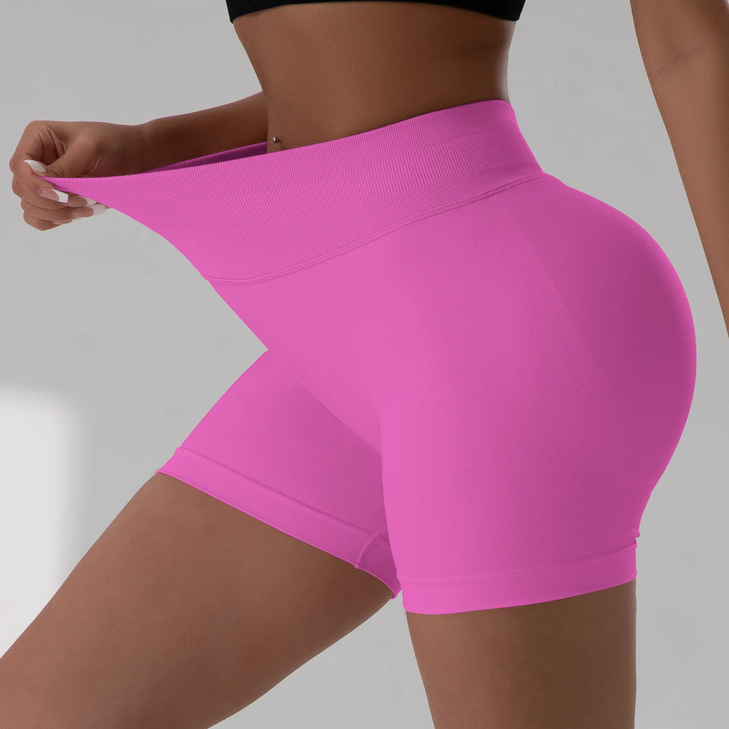 Summer Women Sexy Seamless Fitness Sports Biker Shorts Low Waist Gym Short Workout Scrunch Butt Yoga Leggings