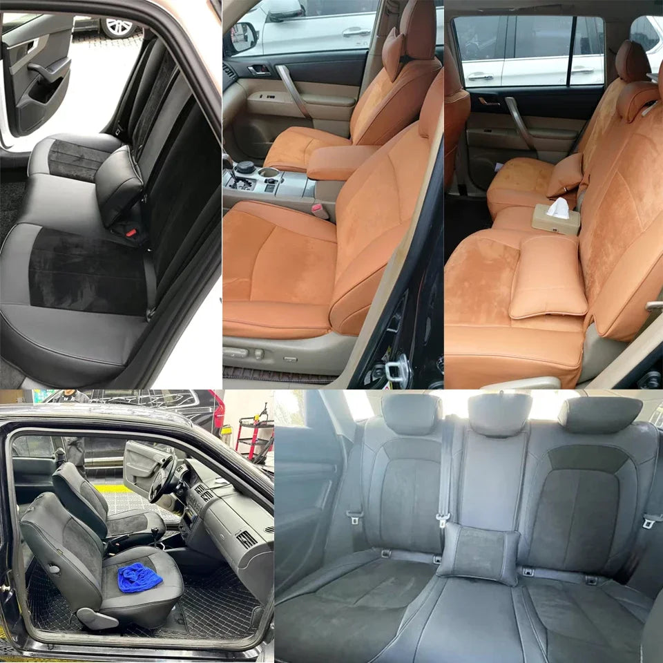 Custom Leather Suede All Inclusive Car Seat Cover for Golf 4 5 7 8 Auto Interior Protector Accessories