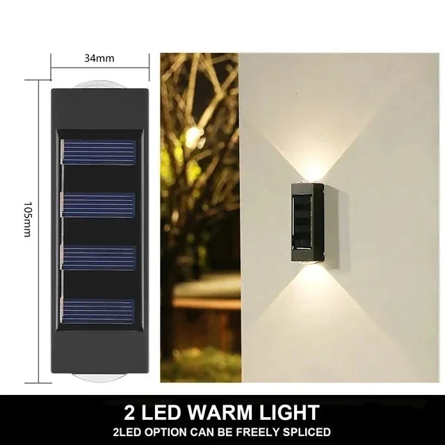 Solar LED Light Outdoor Solar Lighting Lamp Streetlights Exterior Decoration Garland Waterproof Solar Garden Light  Wall Light
