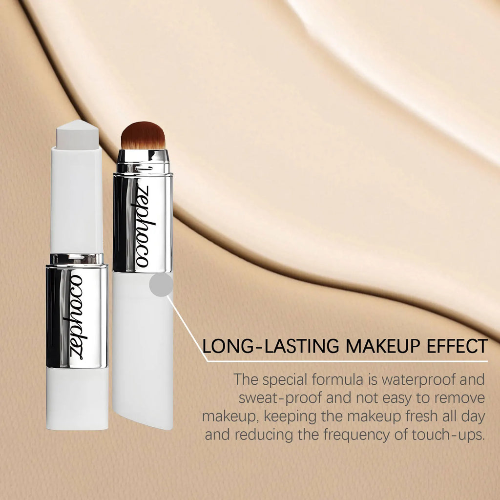 Foundation Stick Natural Persistent No Trace Makeup Feeling Even Skin Tone Invisible Pores Decorate Fine Lines Concealer Stick