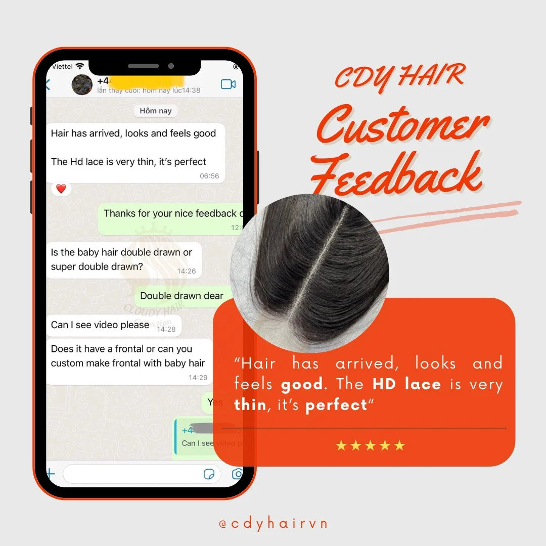 CDYHAIRVN Wholesale Vietnamese Curly Bundles 100% Raw Human Hair HD for Transparent Adjustable Straps Wig Customizable Density