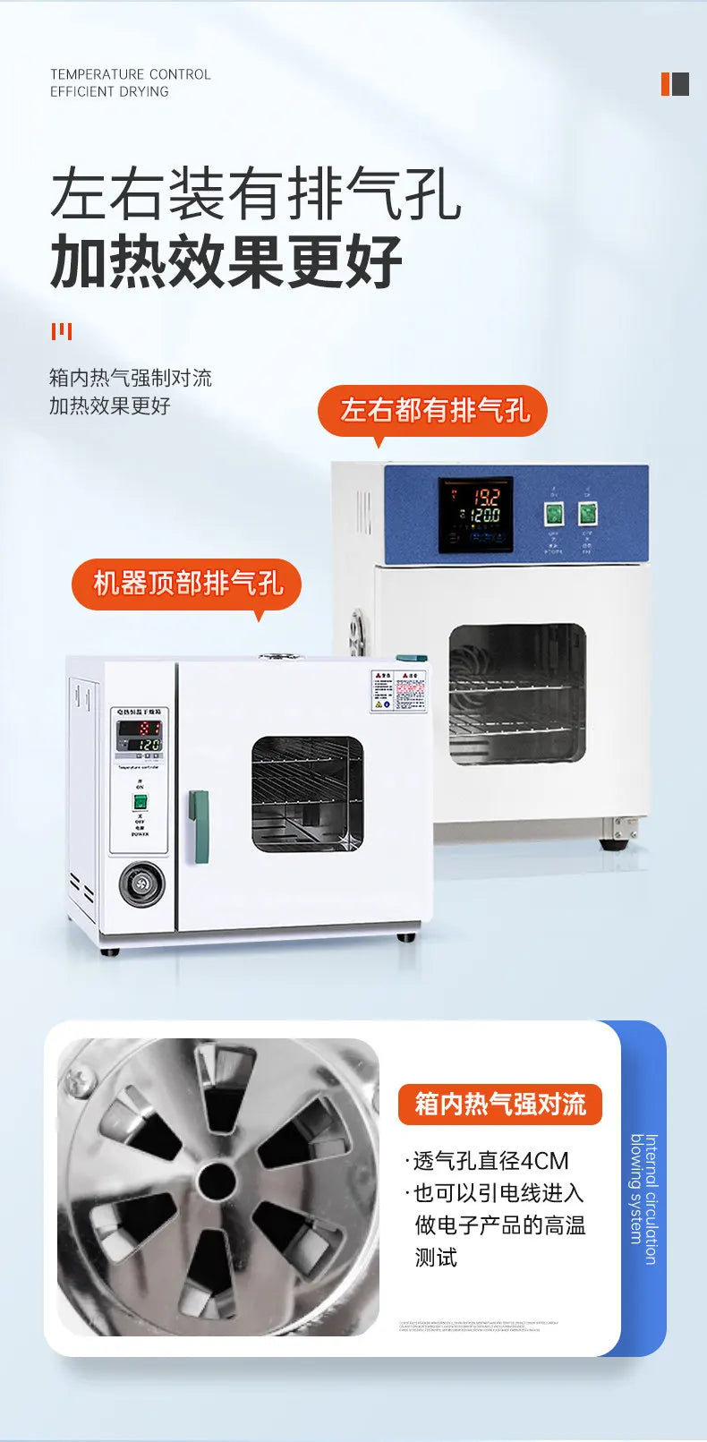 Electric Forced Air Drying Oven – Constant Temp High-Temperature Laboratory Oven for Medical & Herbal Use, Industrial Dryer