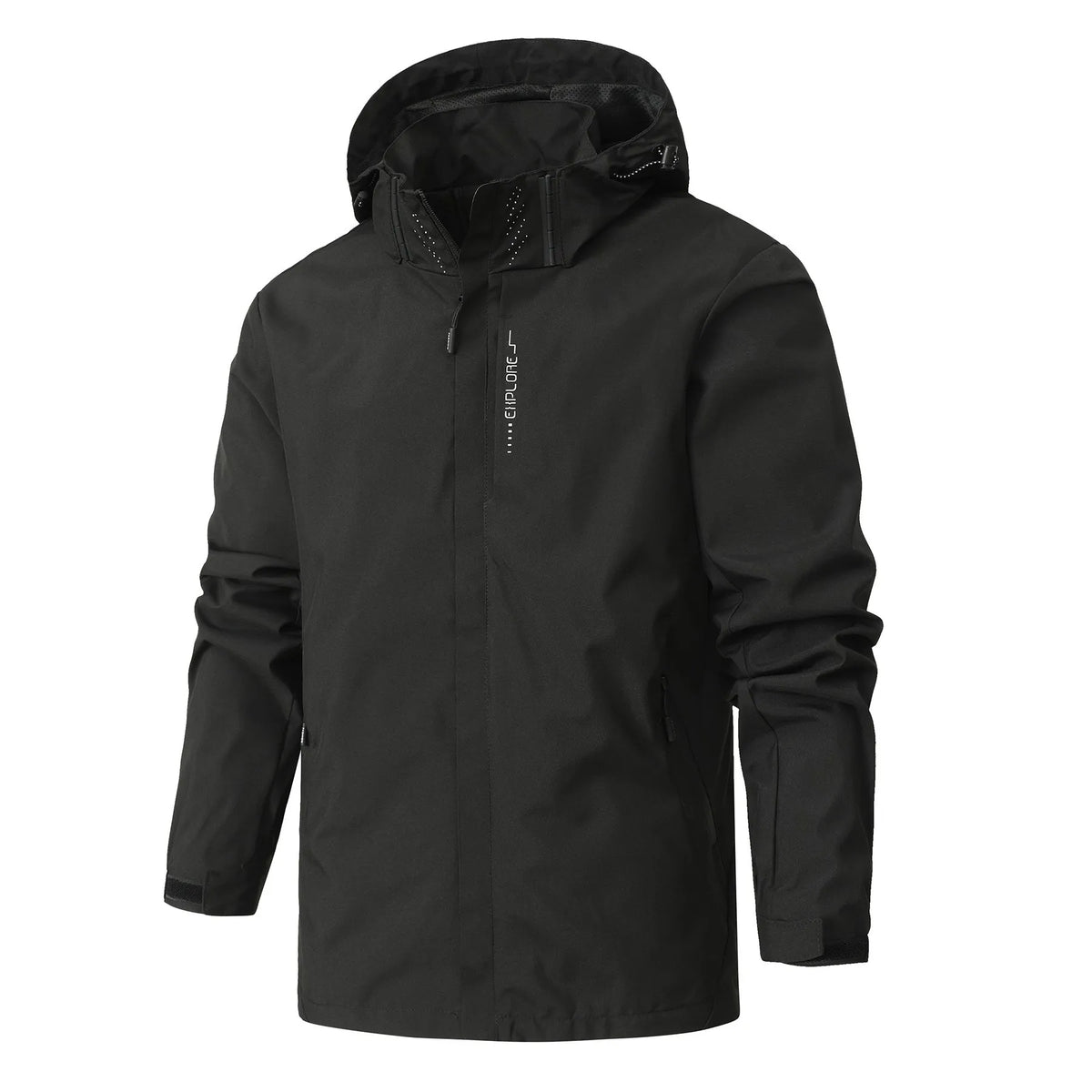 Men's Waterproof Raincoat Hooded Lightweight Cycling Jacket Windproof Hiking Outdoor Leisure Street Style Breathable Windbreaker