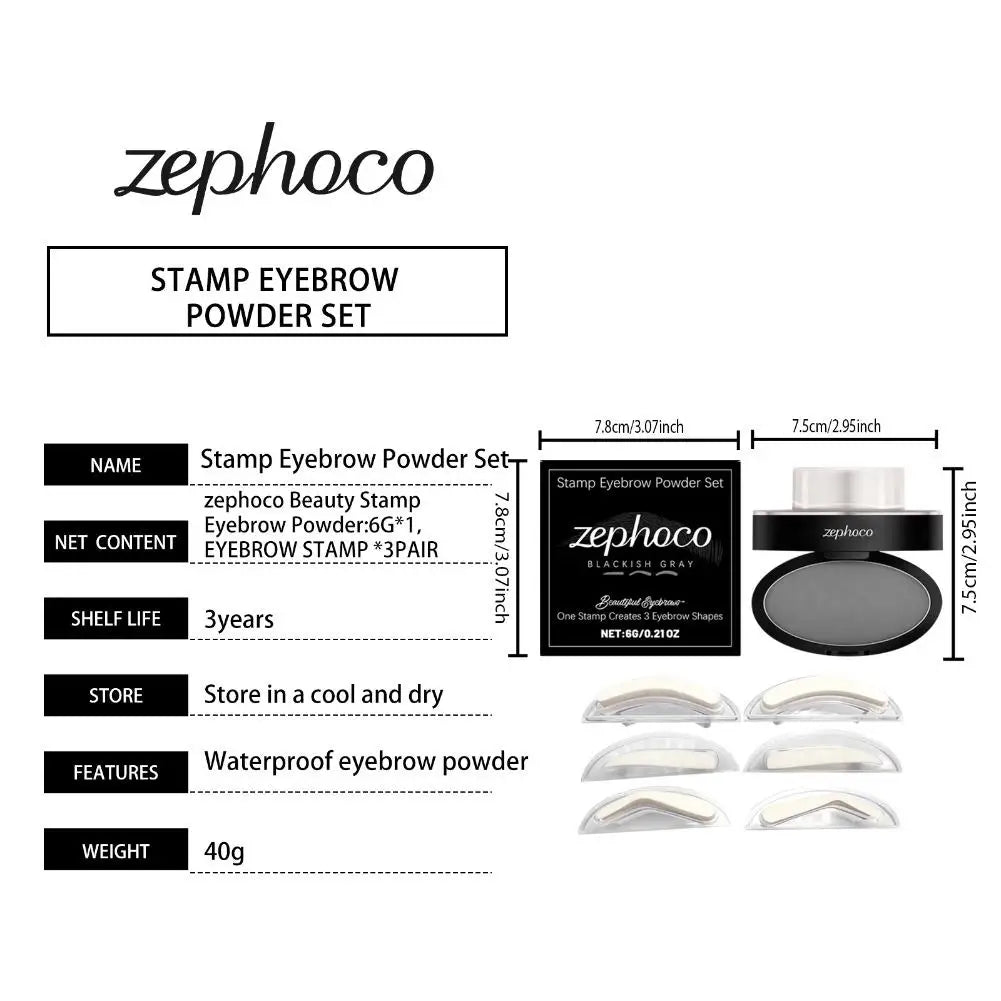 Makeup Tool Eye Brow Stamp Powder Stamp Tint Stencil Kit Cosmetics Professional Makeup Waterproof Eye Brow Stamp Lift Eyebrow