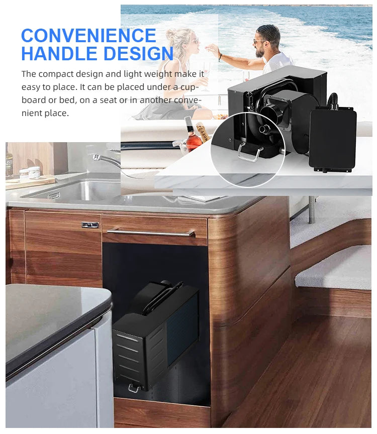 110V DC 60HZ Marine Air Conditioner for Boats 9000BTU R-410A Refrigerant Water Cooling System