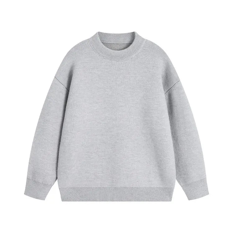 Men Korean Fashion Sweaters Solid Color Oversized Sweater Men Long Sleeve Shirts Autumn Winter Clothing Men Streetwear Pullovers