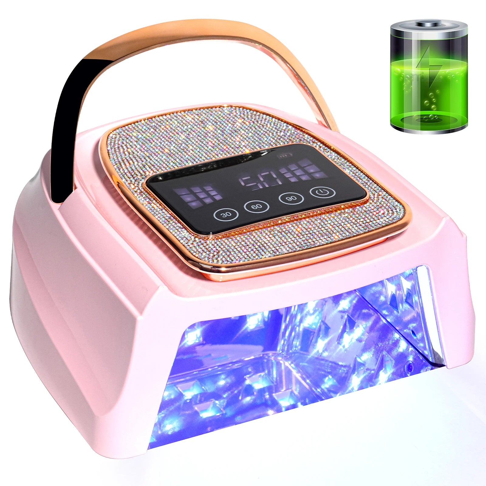 Professional UV LED Nail Lamp Rechargeable 30 LED Nail Dryer Suitable for All Gel Nail Polish Curing Lamps Manicure Salon Tools