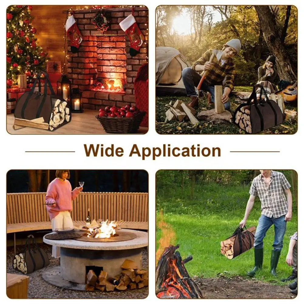 Tote Firewood Storage Bag Supplies Supersized Canvas Firewood Carrier Log Carrying Bag Handbags Wood for Log Carrier Fireplace
