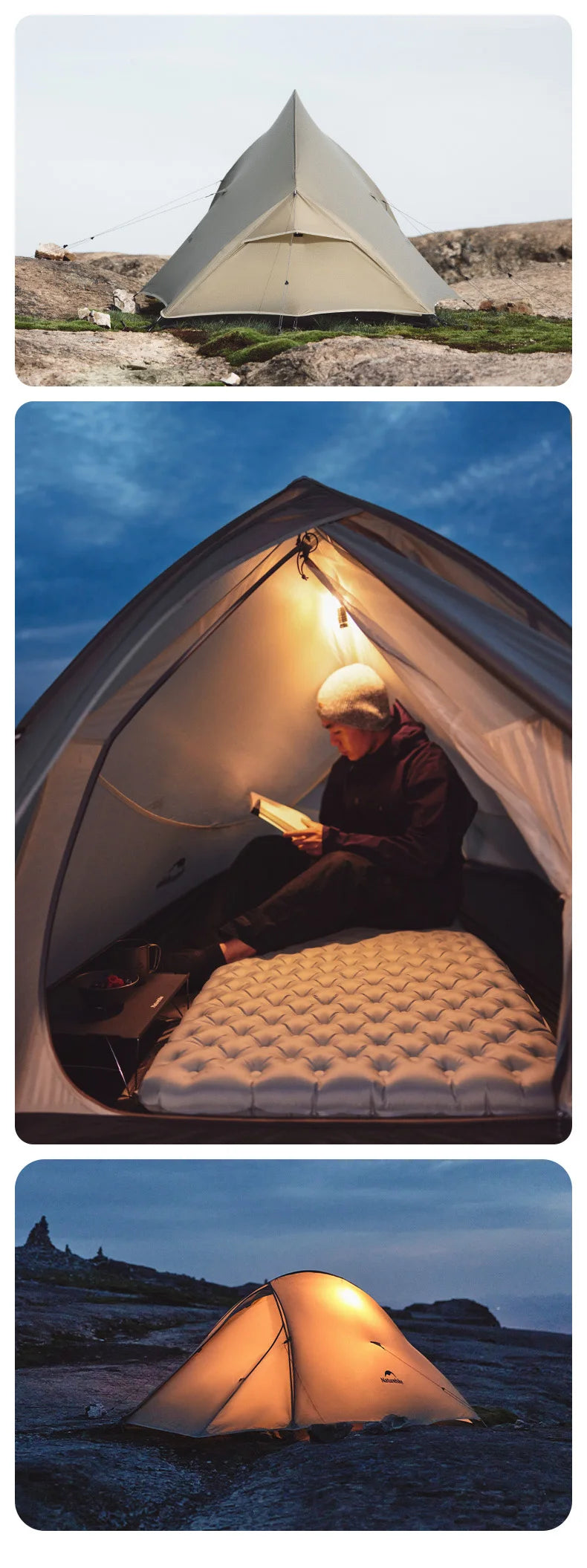 Naturehike Cloud Up 1 Upgraded Tent Ultralight Camping Tent Waterproof Outdoor Hiking Travel Tent Backpacking Cycling Tent