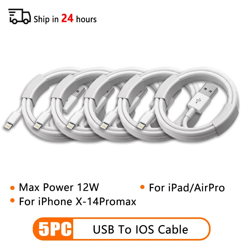 PD 60W USB C to Type C Fast Charging Cable for  iPhone 11 13 14 15 16 Pro Max 12 Mini 6 7 8 Plus XS XR iPad USB A MFi Certified