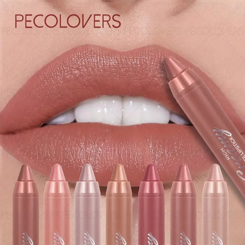 6 Colors Matte Lipstick Pen, Long-Lasting Waterproof Lipstick Crayon,Non Stick Cup, Multi-Color Lipstick Pen