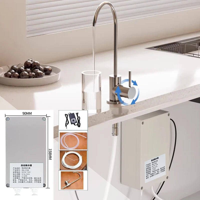 12V Caravan Electric Kitchen Water Pump Faucet Automatic Water Suction Pump 2L/3.5L Min Faucet Automatic Suction Pump For Galley