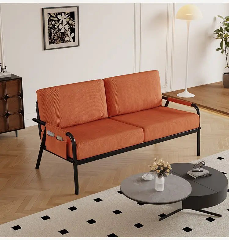 LH fabric sofa living room small apartment double sofa simple bedroom home