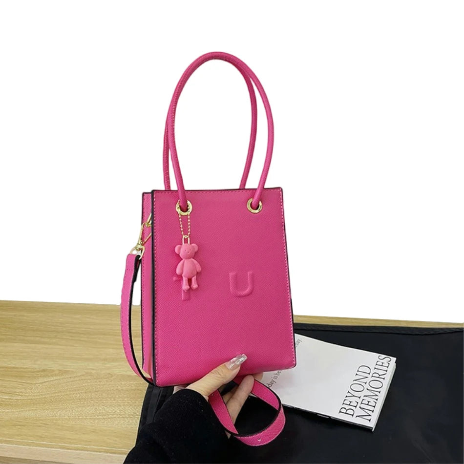 2026 Small Square Bag Women New Handbag Fashion Shoulder Casual Crossbody Solid Color Mobile Phone Bag