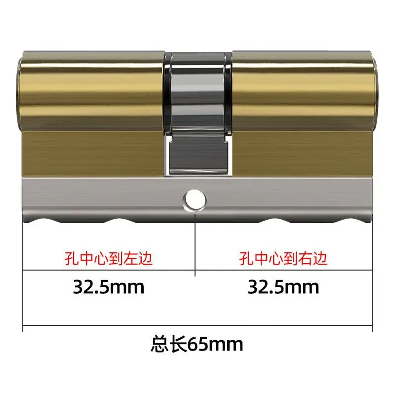 High Quality European Standard Cylinder Super C-level Anti-theft Door All Copper Lock Core, Household All Metal 8pcs Master Keys