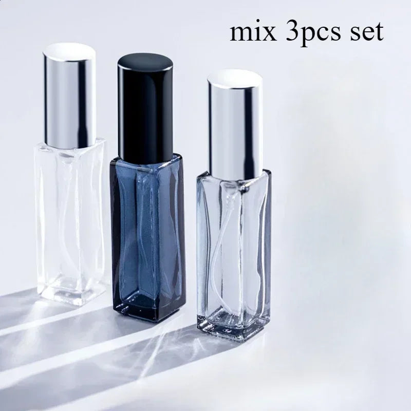 3PCS 10/20ml Perfume Spray Bottle Empty Glass Atomizer Travel Cosmetic Containers Bottle Sample Vials Refillable Drop Shipping