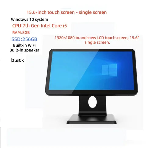 15.6-inch cash register Windows 10 system Support folding CPU i5 RAM 8gb SSD 256GB Computer desktop computers MINI PC